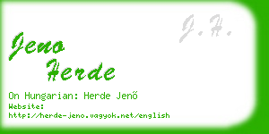 jeno herde business card